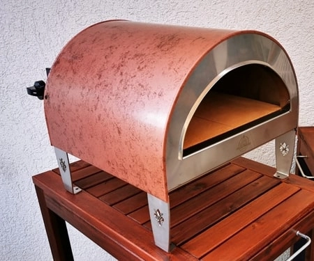 Charcoal in a wood fired oven